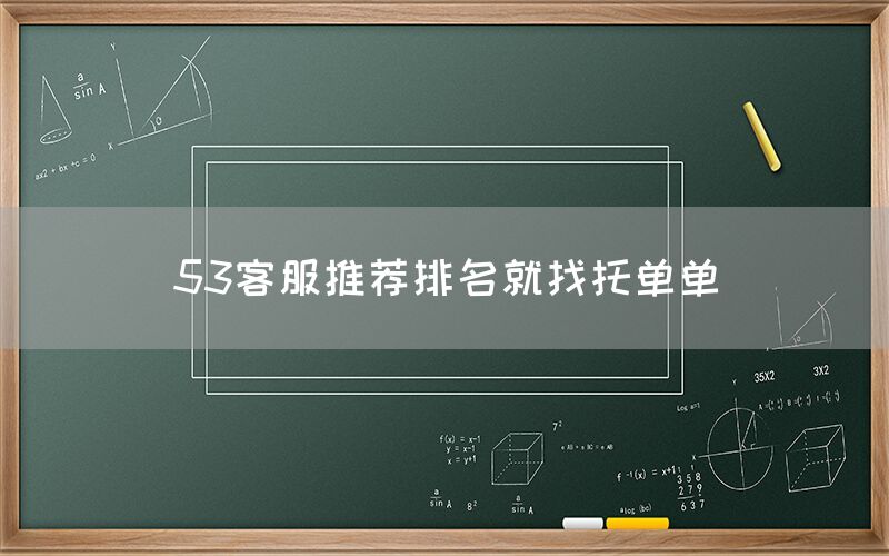 53客服推荐排名就找托单单